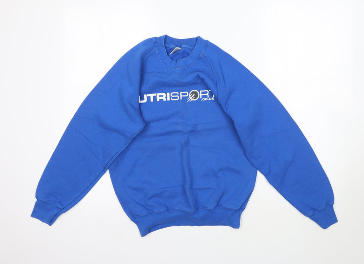 Fruit of the Loom Womens Blue Pullover Sweatshirt Size S - Nutrisport.co.uk