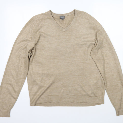 Wolsey Mens Beige  Knit Pullover Jumper Size M