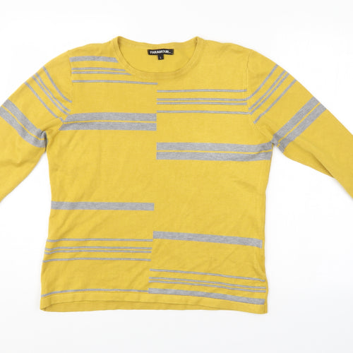 Paramour Mens Yellow   Pullover Jumper Size L