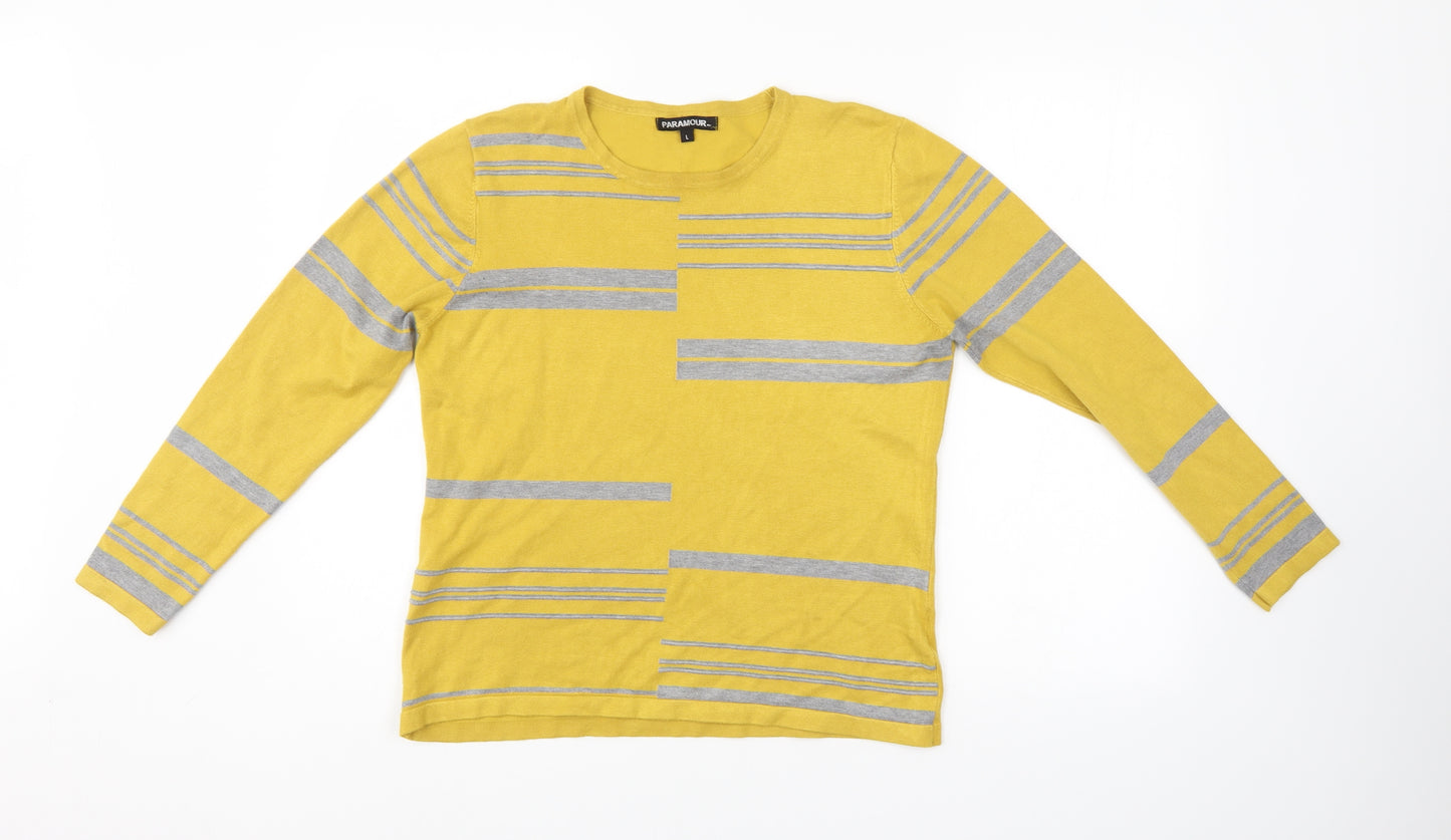 Paramour Mens Yellow   Pullover Jumper Size L