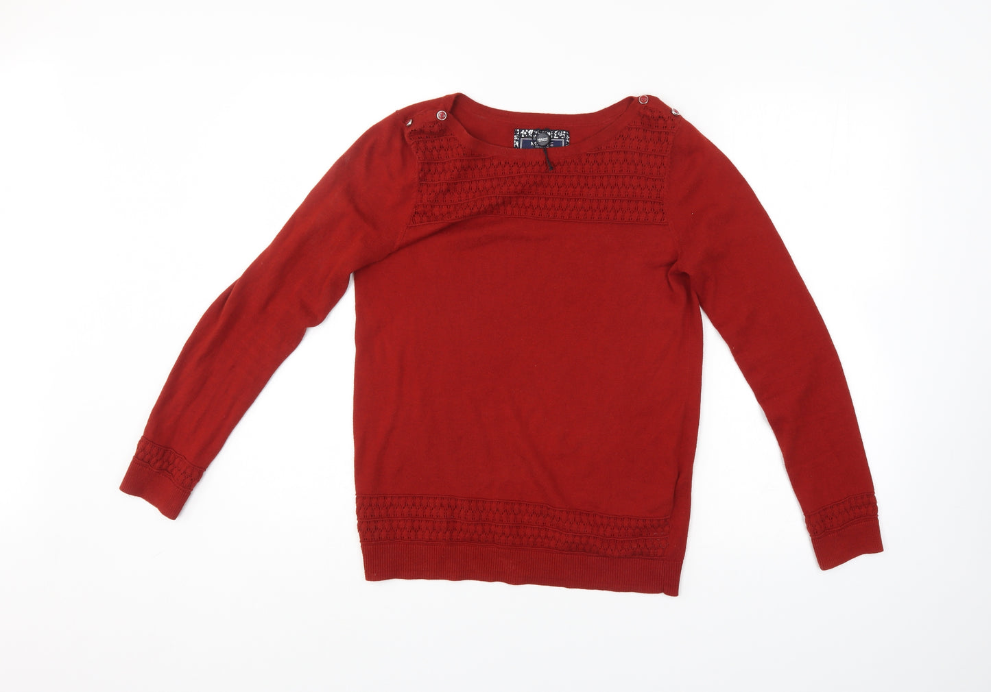 Maine Womens Red   Pullover Jumper Size 8