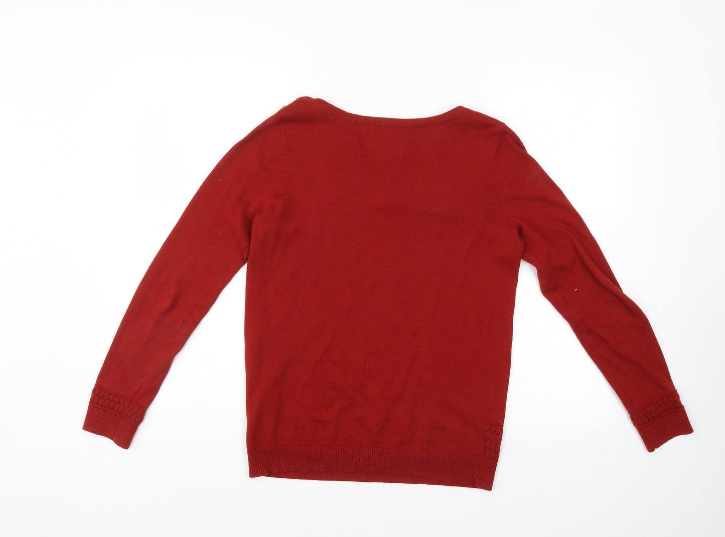 Maine Womens Red   Pullover Jumper Size 8