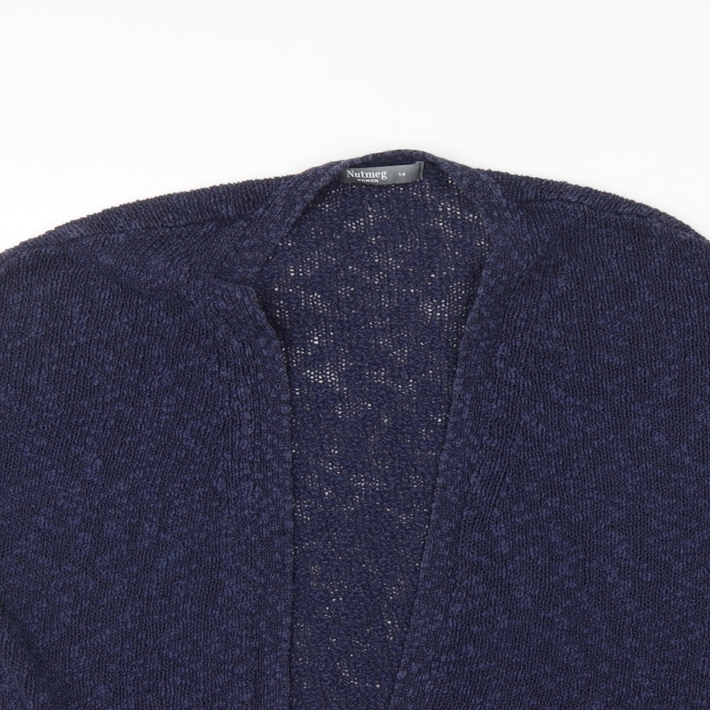 Nutmeg Womens Blue   Cardigan Jumper Size 14