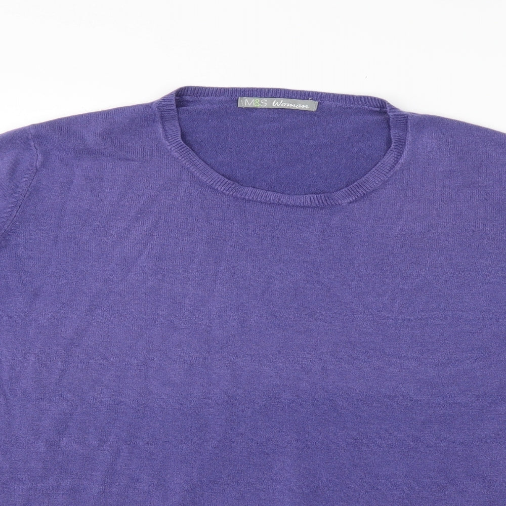 M&S Womens Purple   Pullover Jumper Size 16
