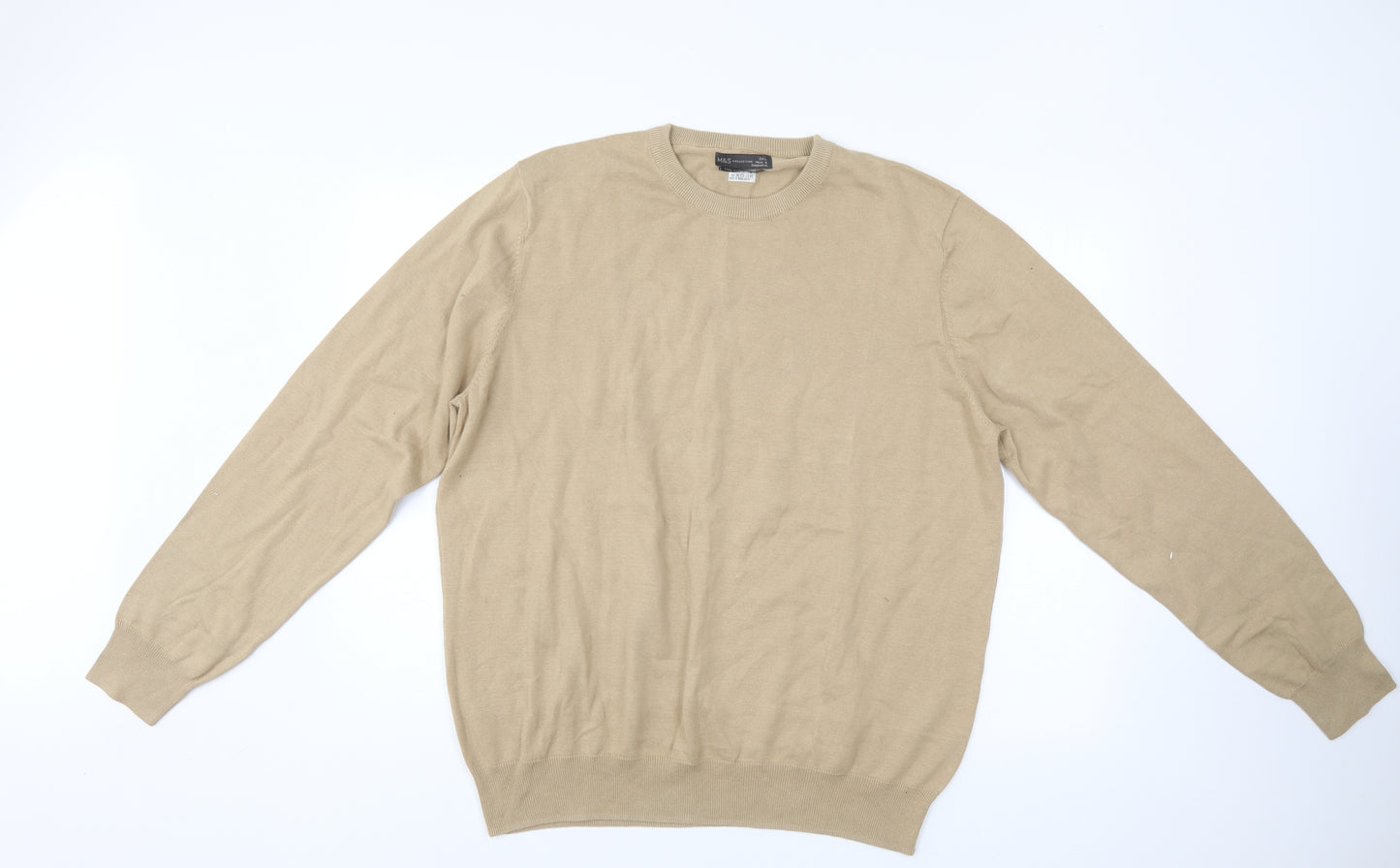 M&S Mens Beige   Pullover Jumper Size 3XL