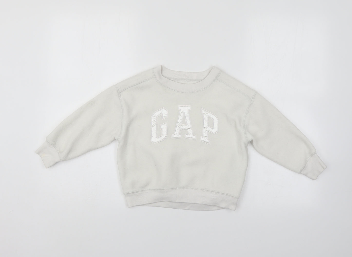 Gap Girls White   Pullover Sweatshirt Size 4-5 Years