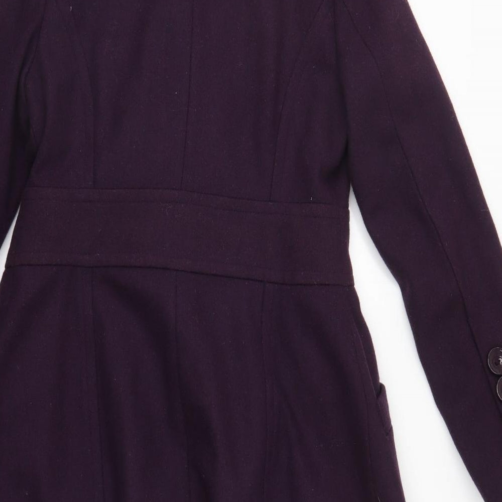 New Look Womens Purple   Overcoat Coat Size 12