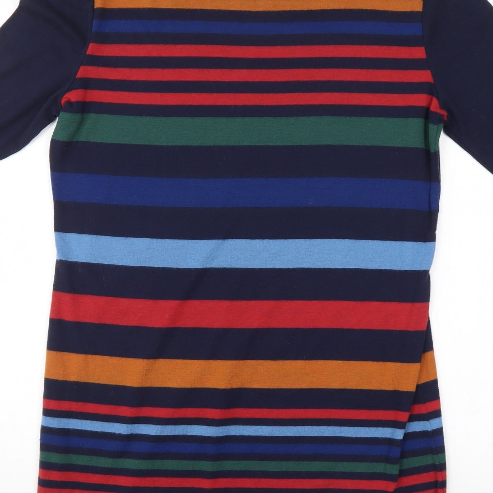 M&S Womens Multicoloured Striped  Jumper Dress  Size 14