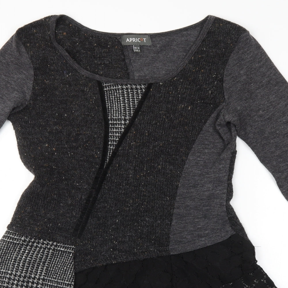 Apricot Womens Grey   Jumper Dress  Size 10