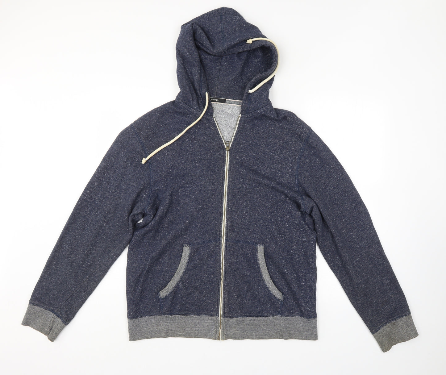 George Mens Blue   Full Zip Hoodie Size XL