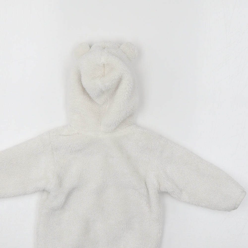 H&M Girls White   Jacket Coat Size 9-12 Months