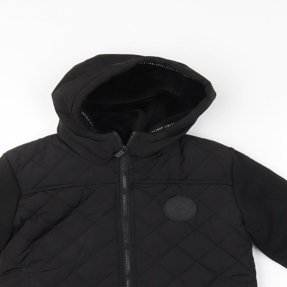 Firetrap Boys Black   Quilted Coat Size 11-12 Years
