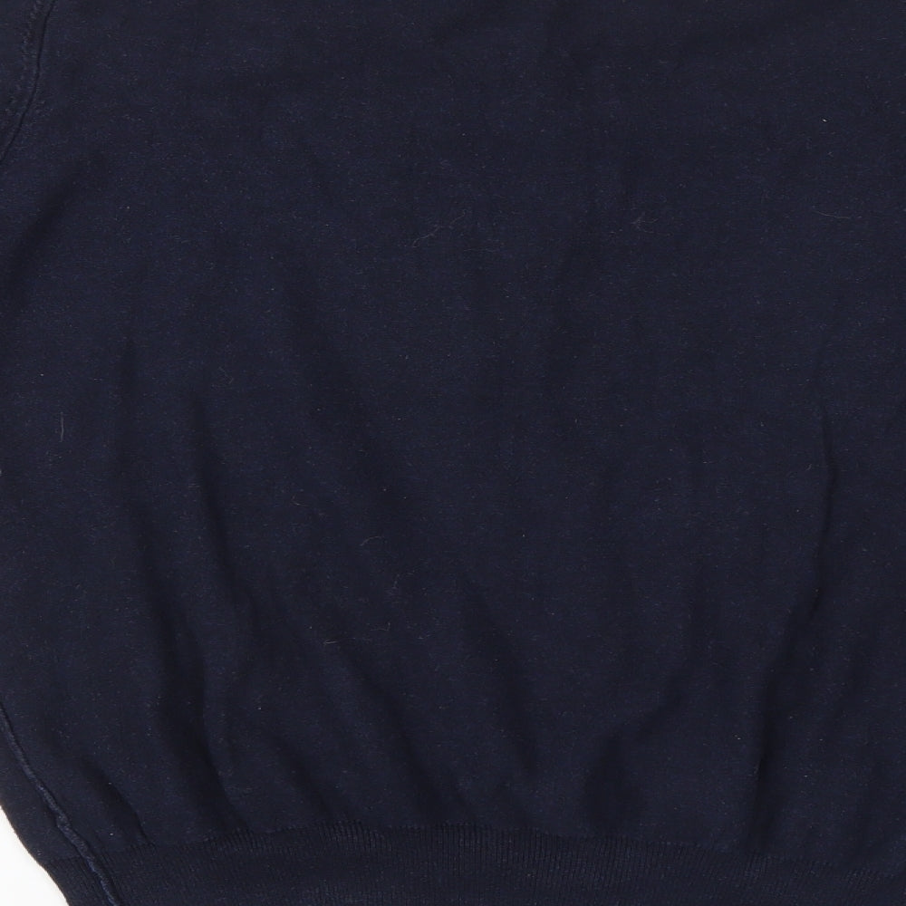 Duffer of St. George Mens Blue   Henley Jumper Size M