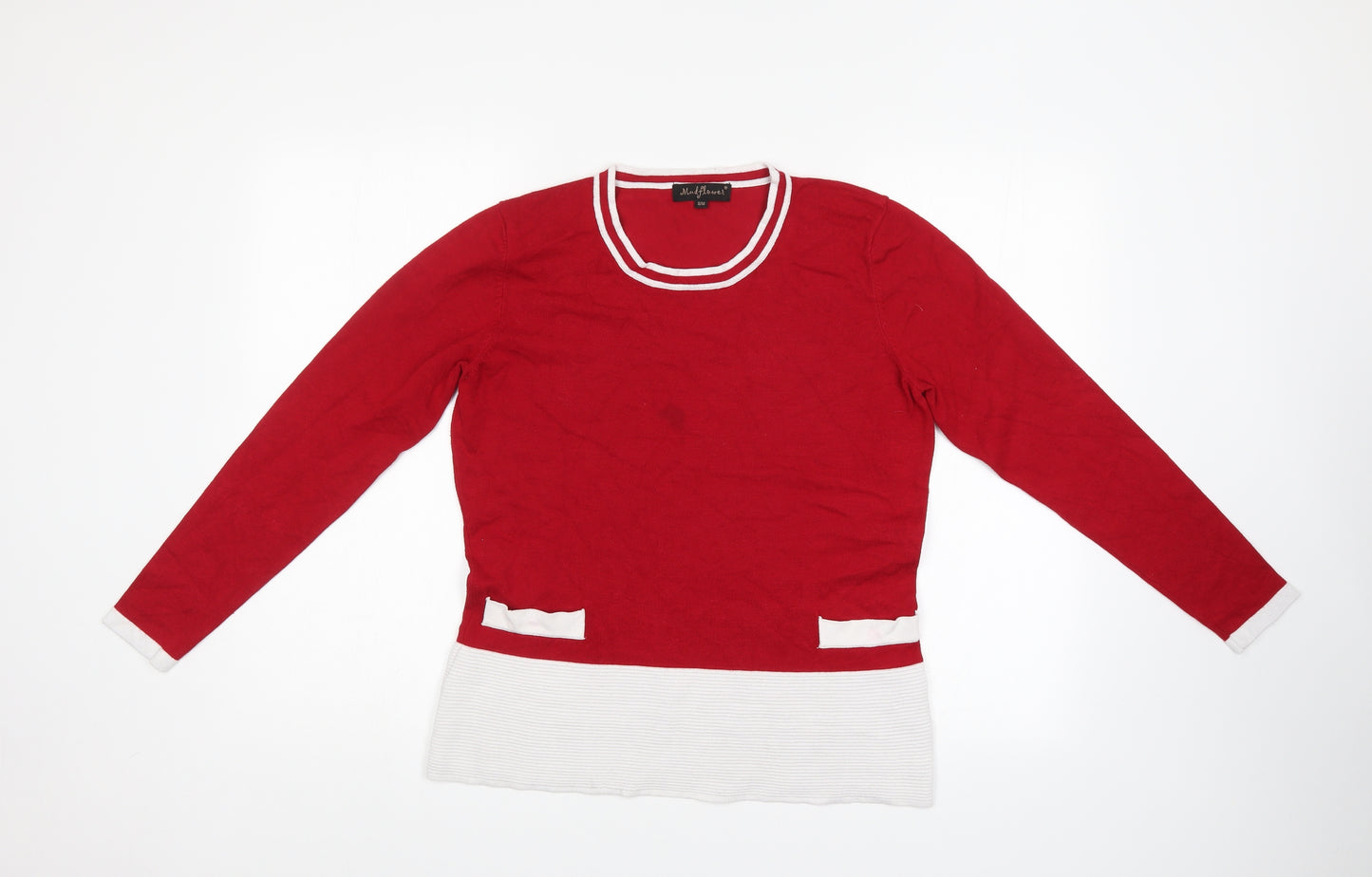 Mud Flower Womens Red   Pullover Jumper Size M