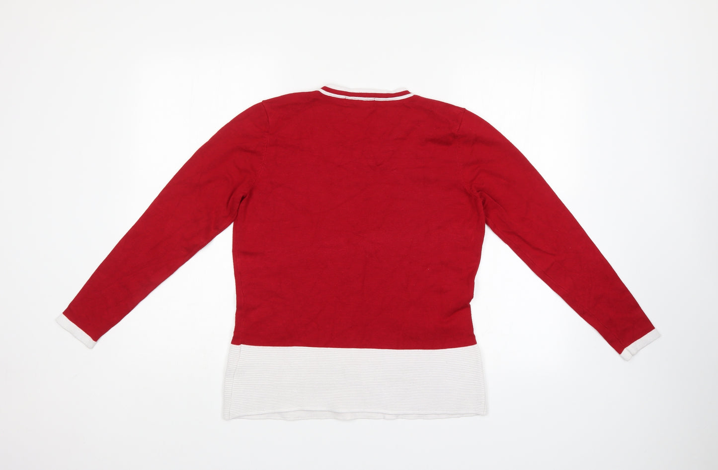 Mud Flower Womens Red   Pullover Jumper Size M