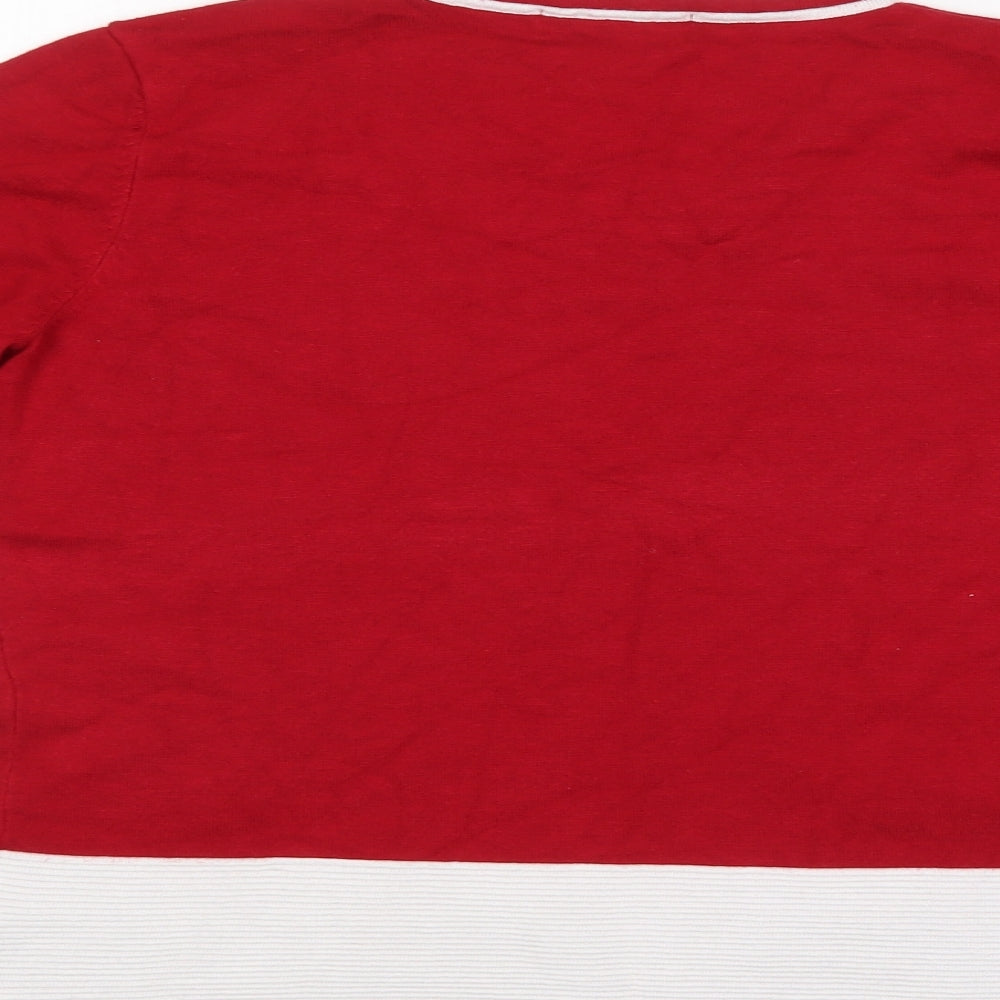 Mud Flower Womens Red   Pullover Jumper Size M