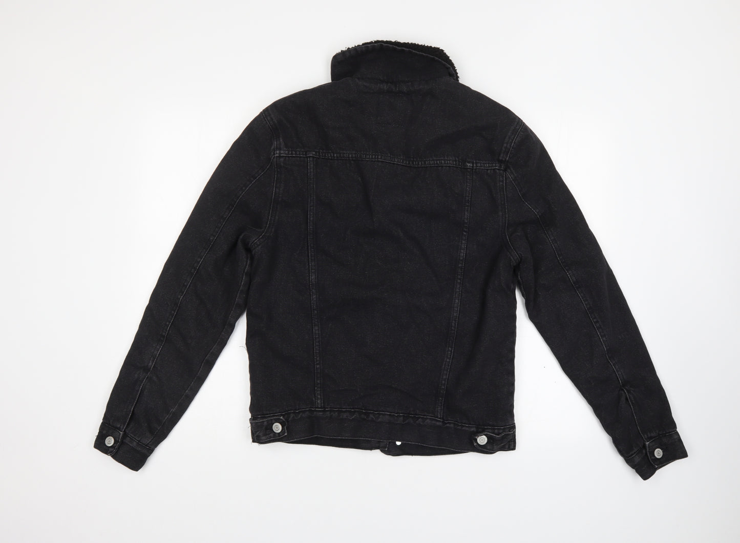 Primark Mens Black  Denim Jacket  Size S