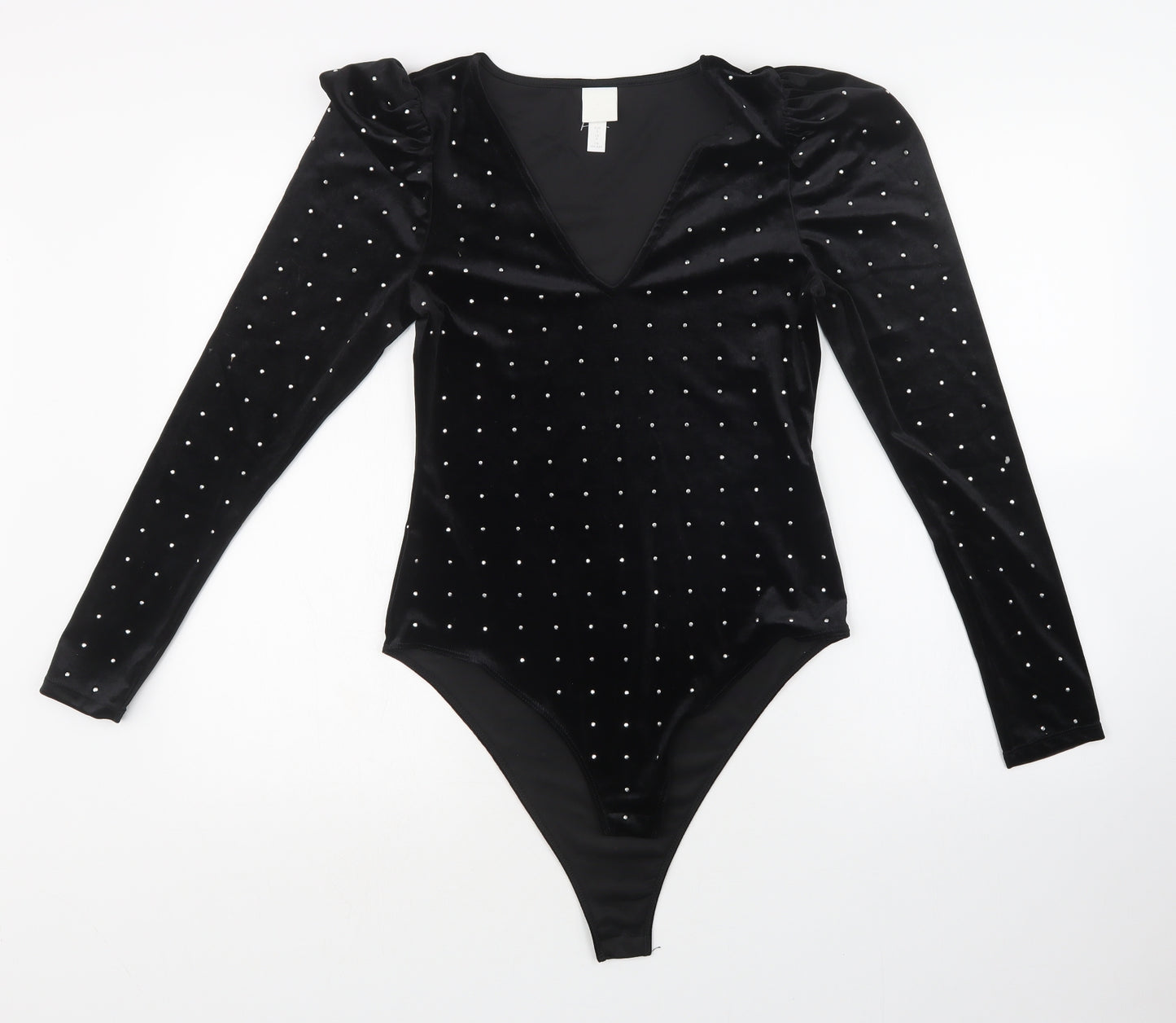H&M Womens Black   Bodysuit One-Piece Size S