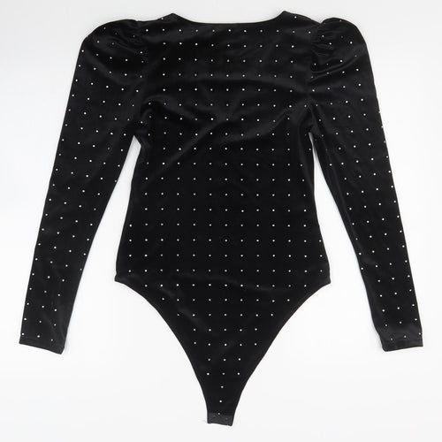 H&M Womens Black   Bodysuit One-Piece Size S