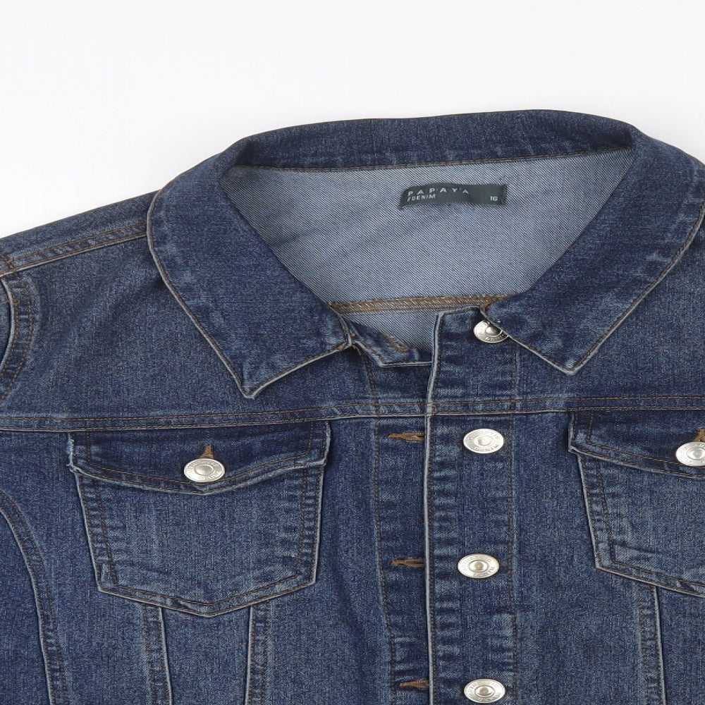Papaya Womens Blue  Denim Jacket  Size 16