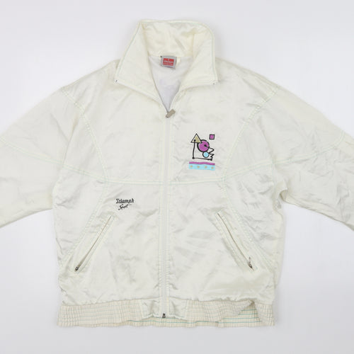 Triumph Womens White   Overcoat Jacket Size XS