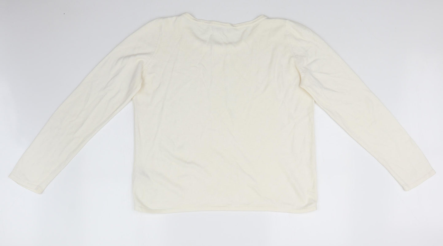 George Womens White   Pullover Jumper Size 20