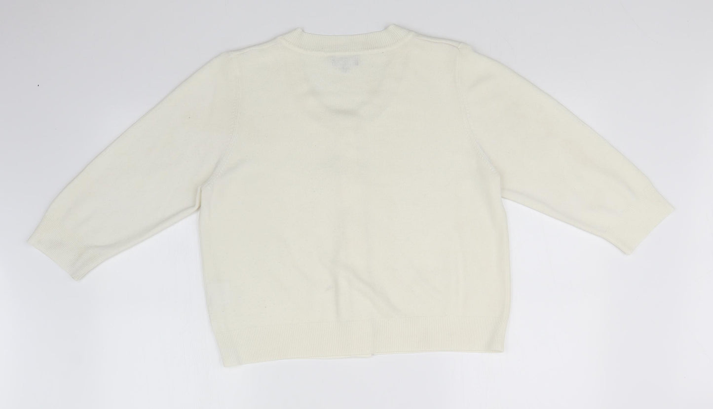 Papaya Womens White   Cardigan Jumper Size 18