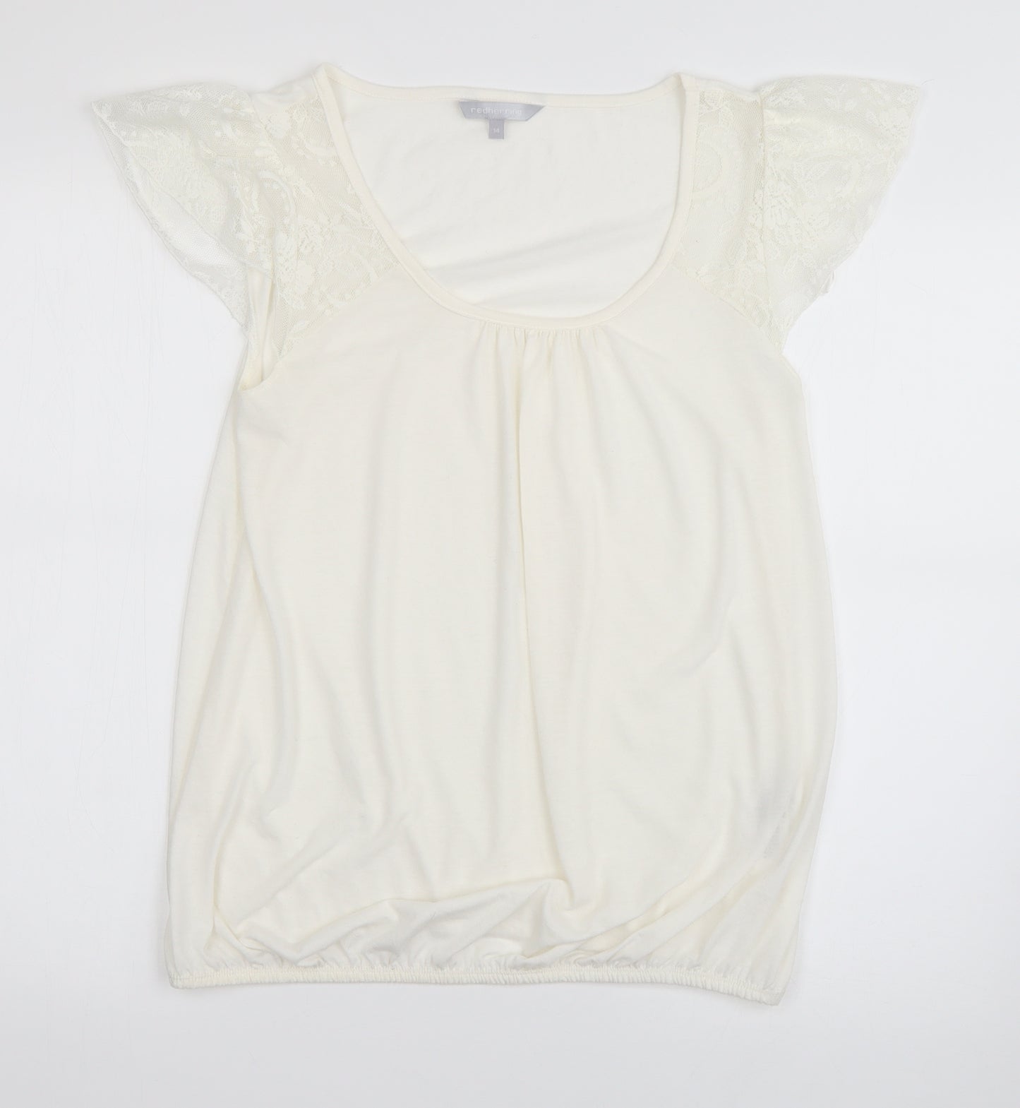 Red Herring Womens Ivory   Basic Blouse Size 14