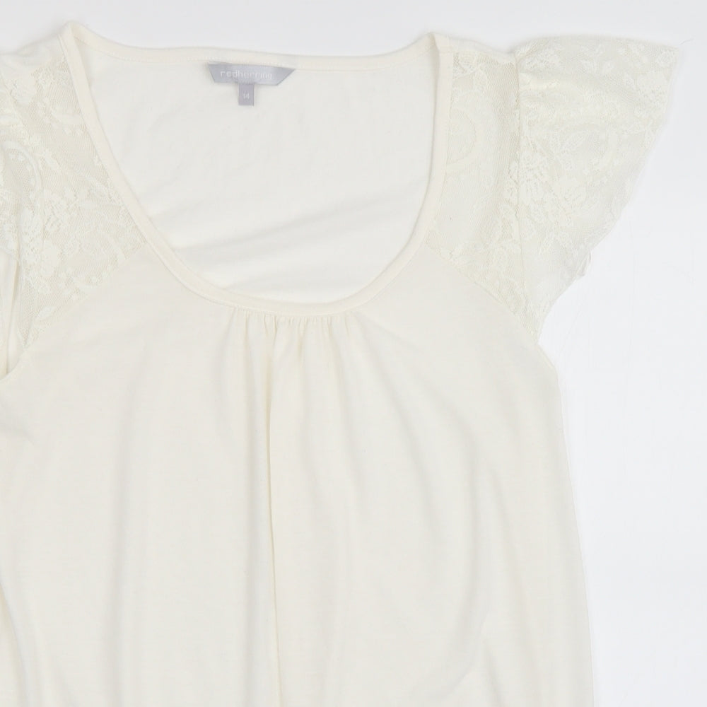 Red Herring Womens Ivory   Basic Blouse Size 14