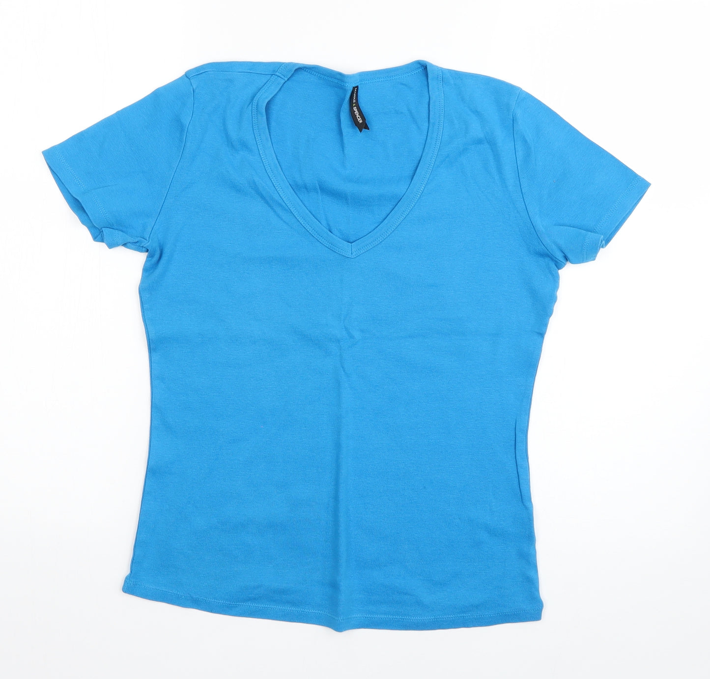 Marks & Spencer Womens Blue   Basic T-Shirt Size 14