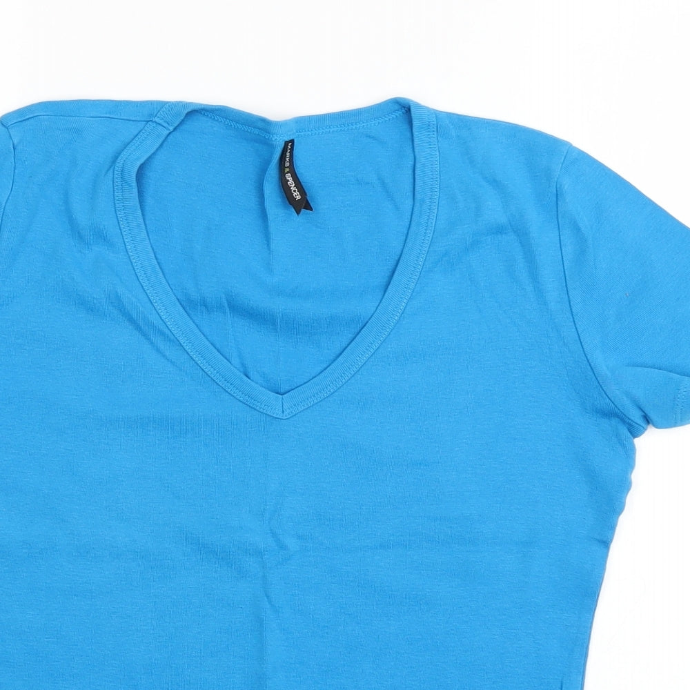 Marks & Spencer Womens Blue   Basic T-Shirt Size 14