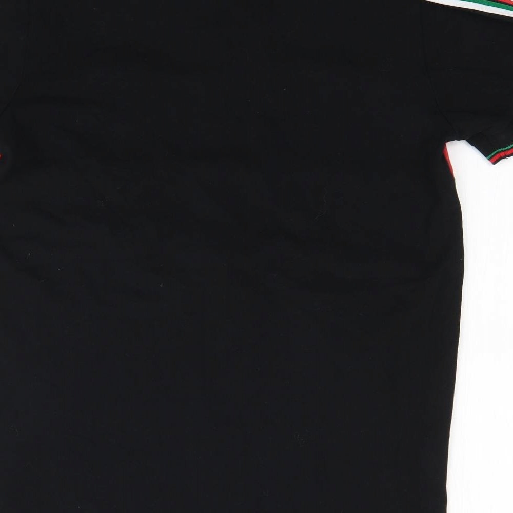 NEXT Boys Black Striped  Basic Polo Size 11-12 Years
