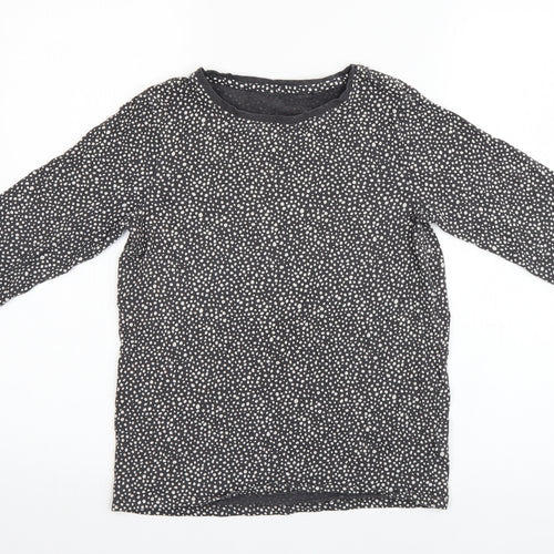 NEXT Girls Black Spotted  Basic T-Shirt Size 11 Years