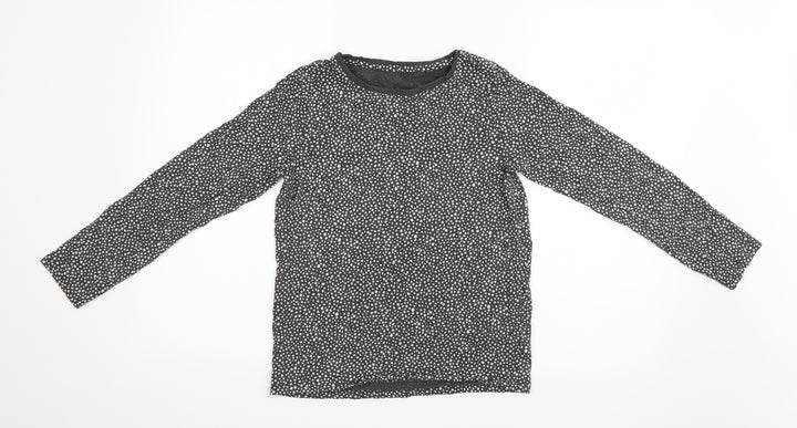NEXT Girls Black Spotted  Basic T-Shirt Size 11 Years