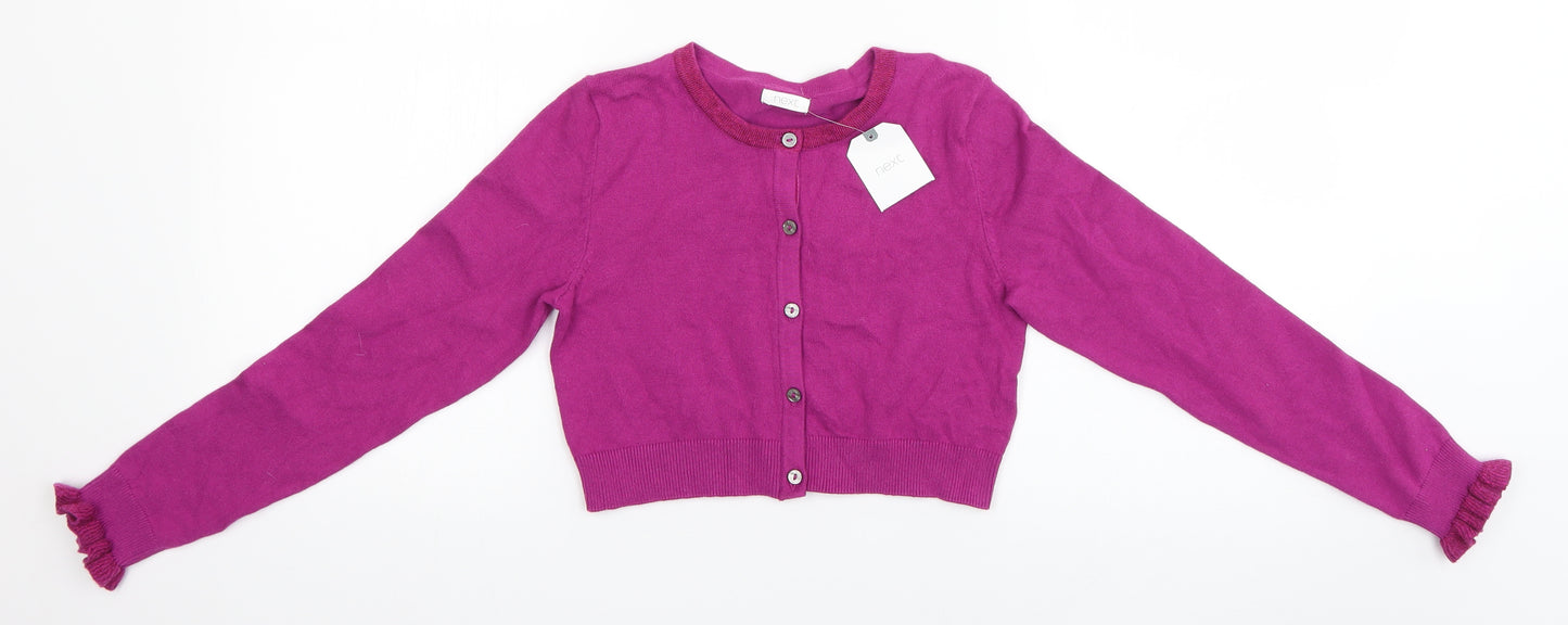 NEXT Girls Pink   Cardigan Jumper Size 9 Years
