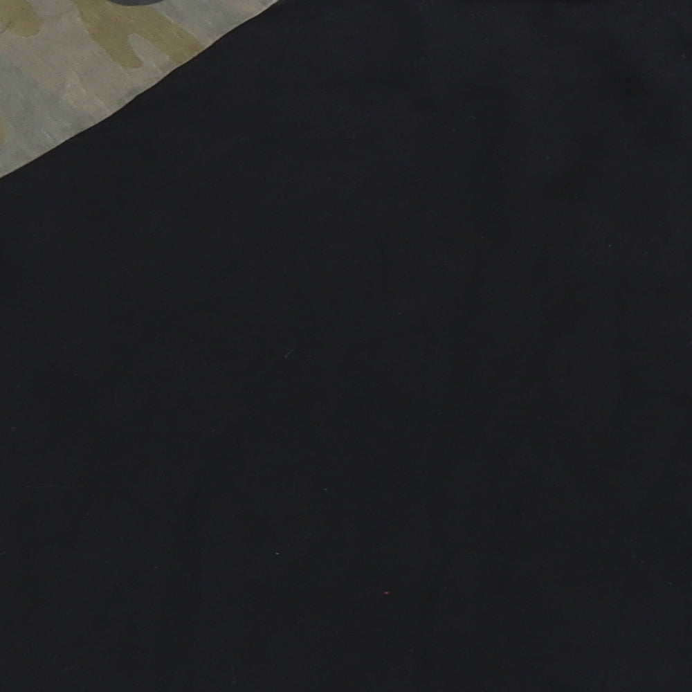 NEXT Girls Black Camouflage  Pullover T-Shirt Size 6 Years