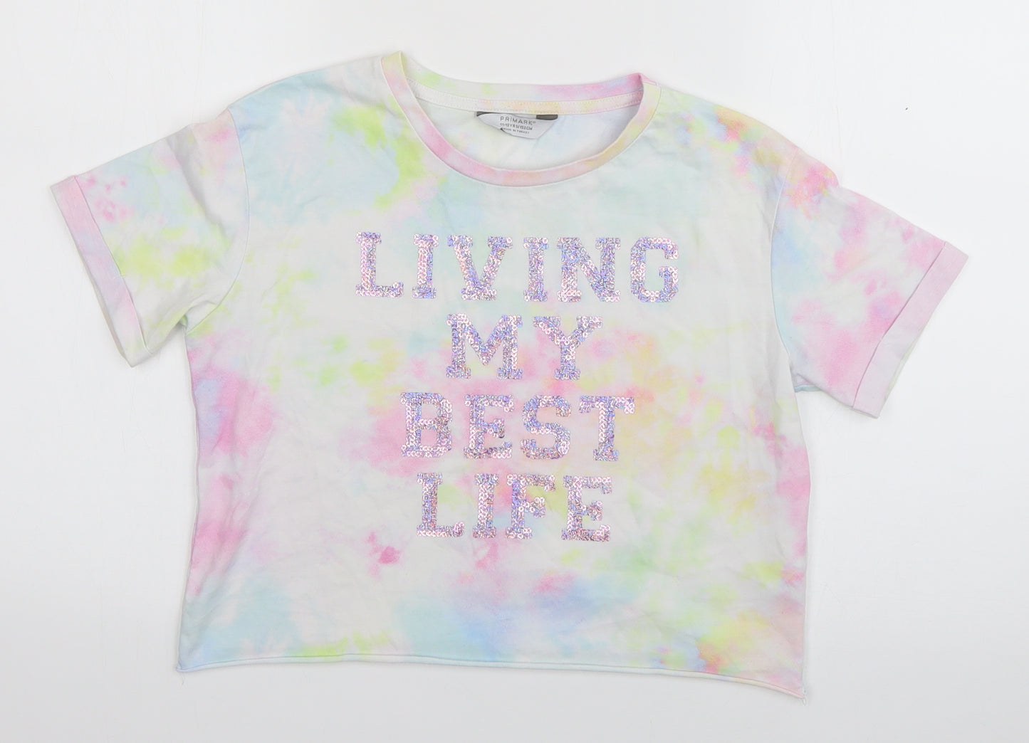 Primark Girls Multicoloured   Basic T-Shirt Size 11-12 Years  - Living my best Life