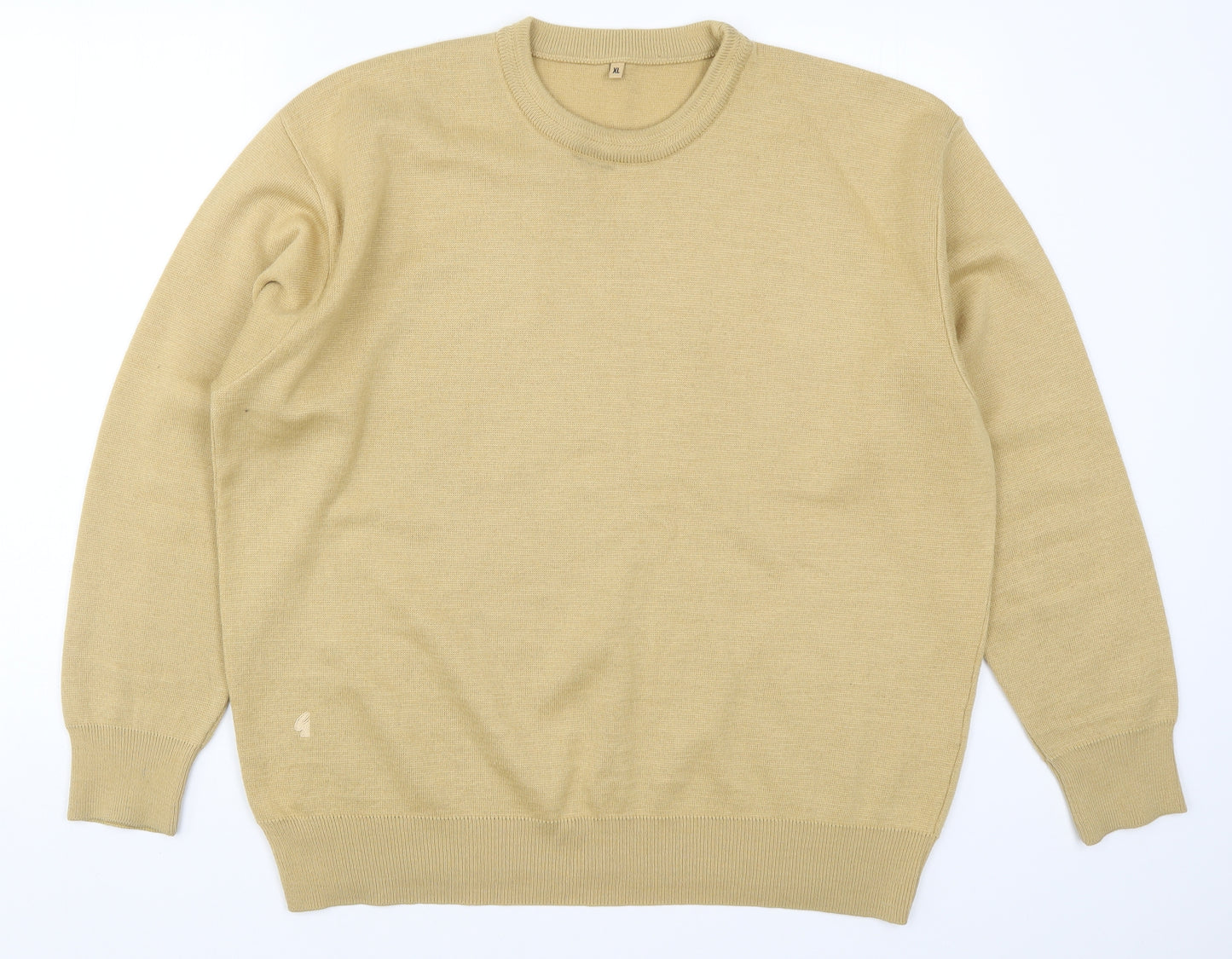 Gabicci Mens Beige  Knit Pullover Jumper Size XL