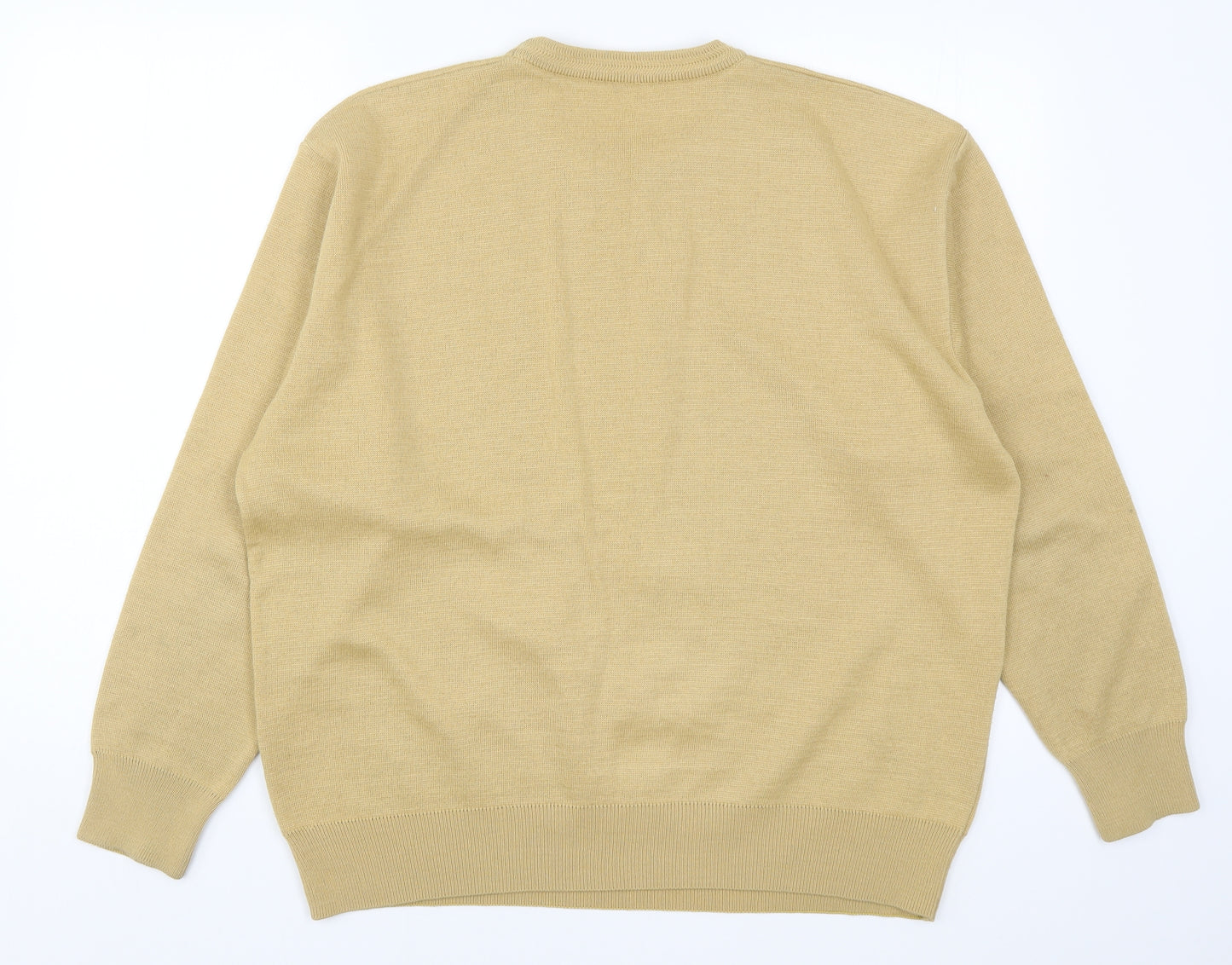Gabicci Mens Beige  Knit Pullover Jumper Size XL
