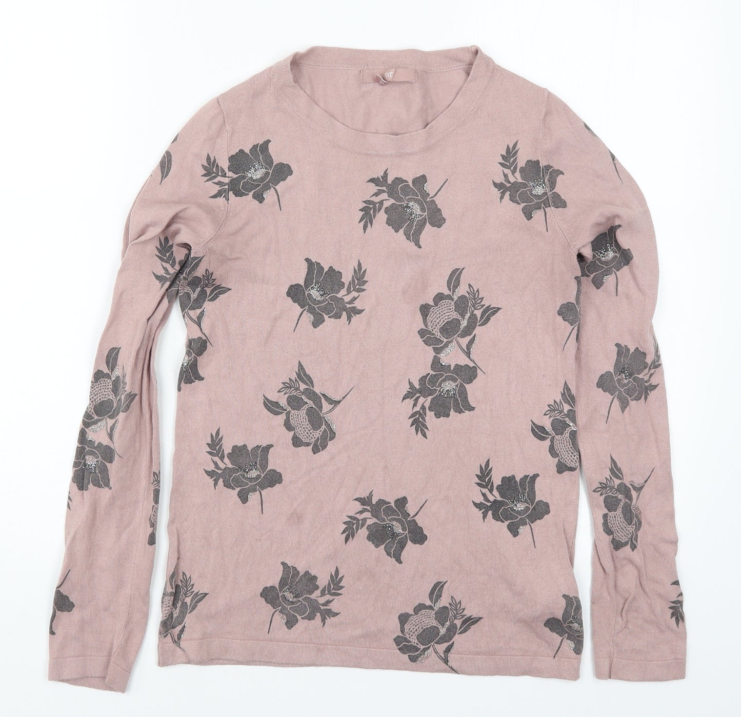 NEXT Womens Pink Floral  Pullover Jumper Size 6