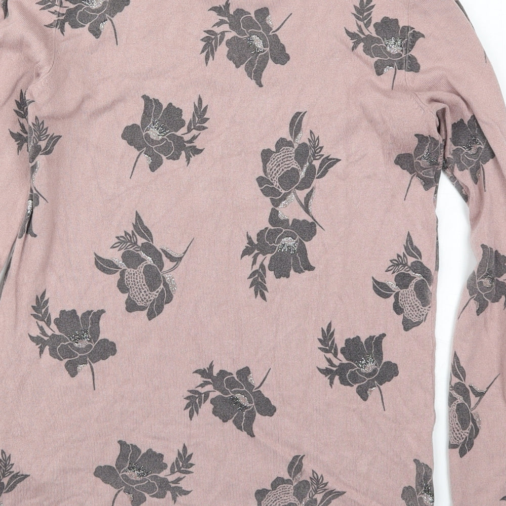 NEXT Womens Pink Floral  Pullover Jumper Size 6