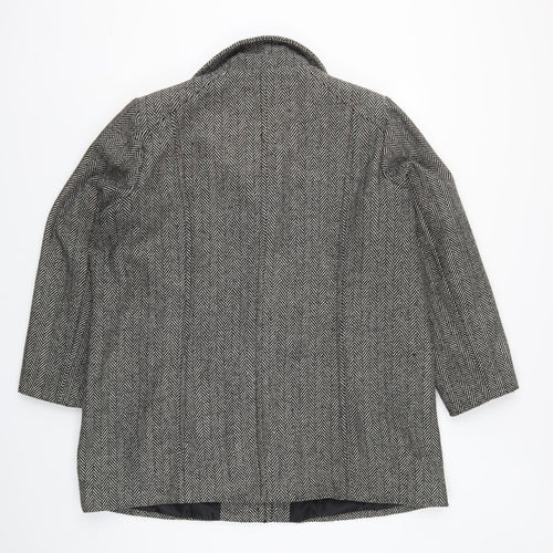 Special Collection Womens Grey Herringbone  Pea Coat Coat Size 10