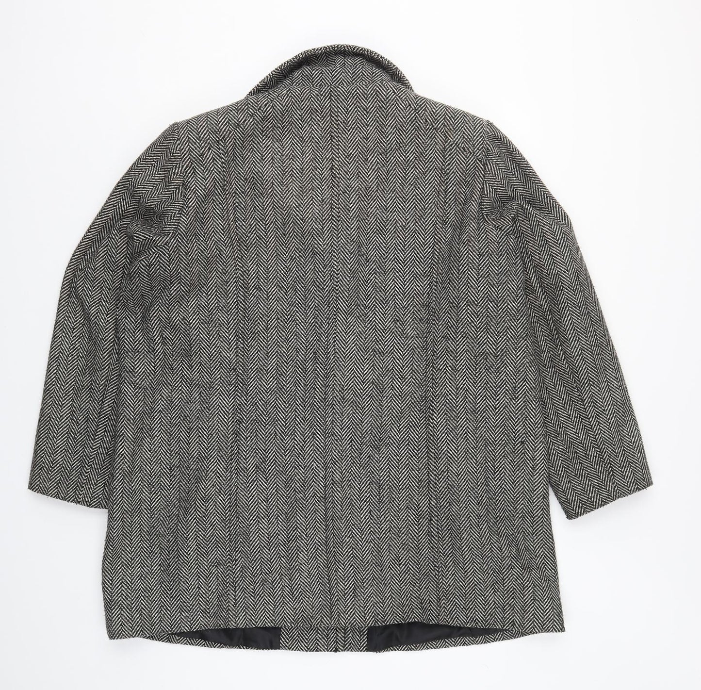 Special Collection Womens Grey Herringbone  Pea Coat Coat Size 10