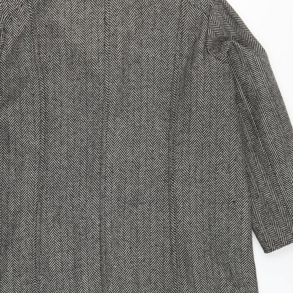 Special Collection Womens Grey Herringbone  Pea Coat Coat Size 10