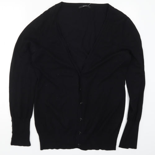 South Womens Black  Knit Cardigan Jumper Size 16