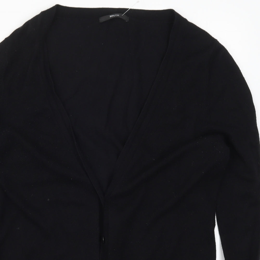 South Womens Black  Knit Cardigan Jumper Size 16
