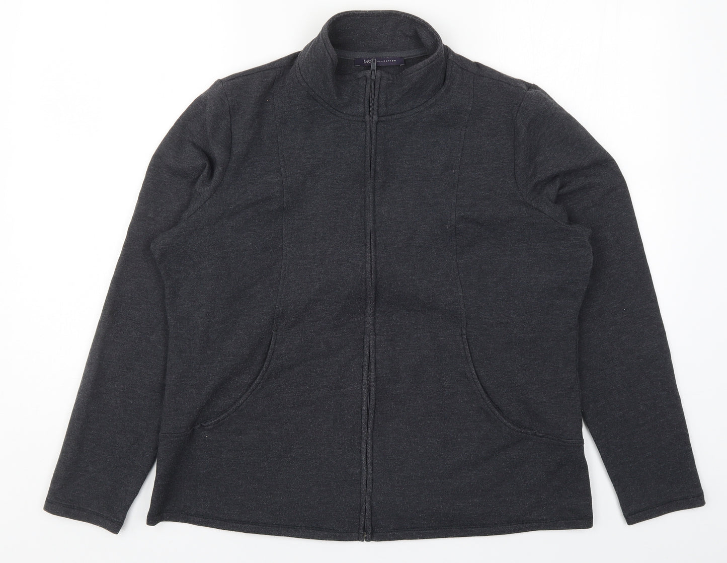 Marks and Spencer Womens Grey   Full Zip Sweatshirt Size 18