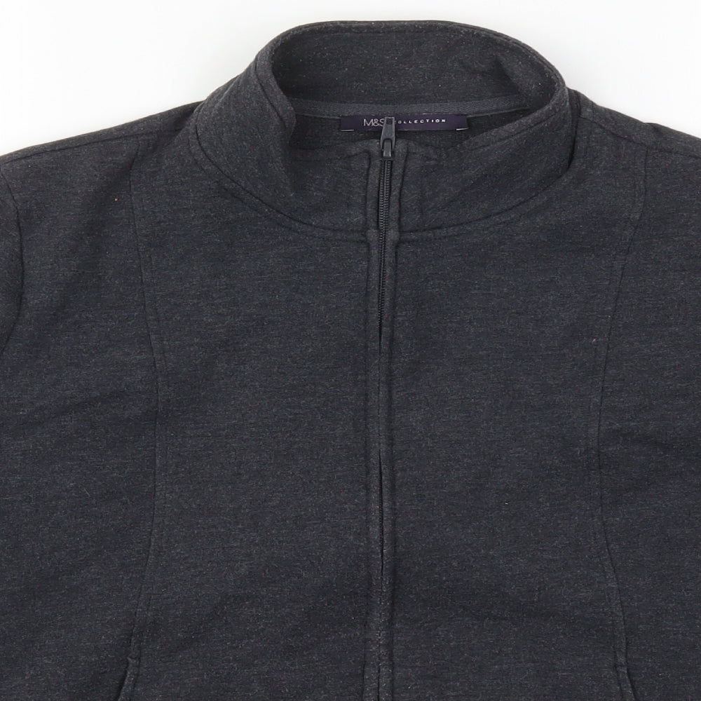 Marks and Spencer Womens Grey   Full Zip Sweatshirt Size 18