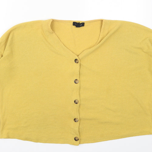 New Look Womens Yellow  Knit Cardigan Jumper Size M