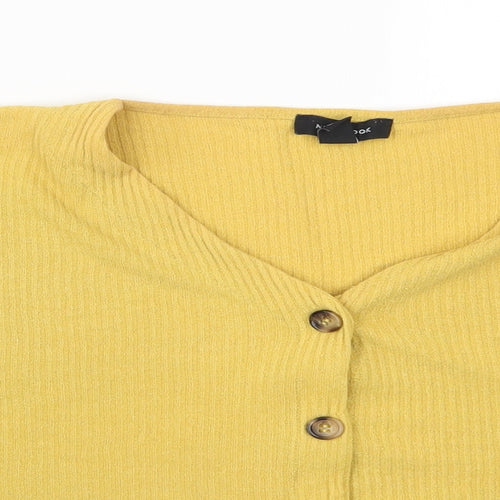 New Look Womens Yellow  Knit Cardigan Jumper Size M